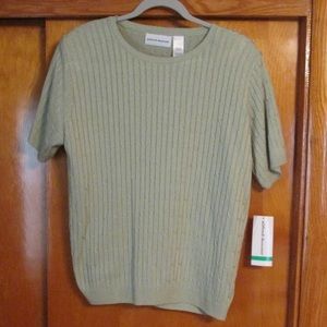 ALFRED DUNNER Pullover SWEATER short sleeve top